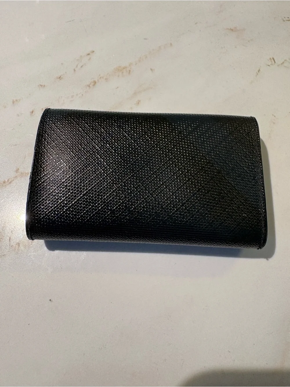 Authentic Burberry Nova Check 6 Hook Key Case Black Leather Key Holder Wallet